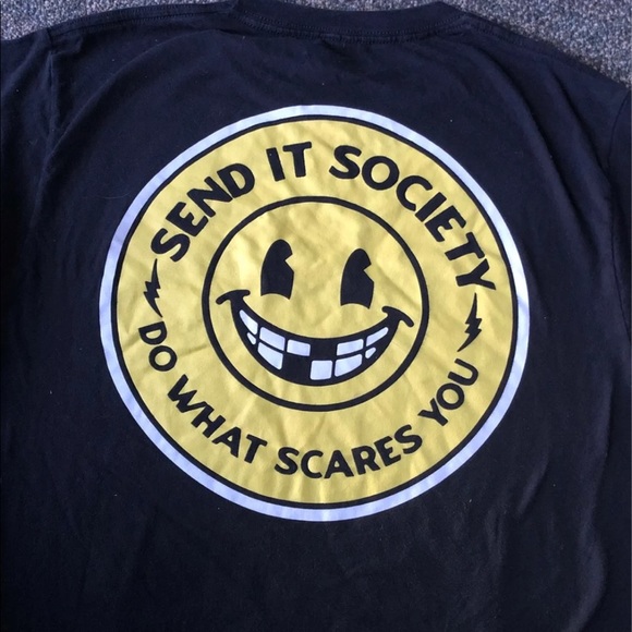 Send It Society Medium Black T-Shirt - Picture 2 of 2